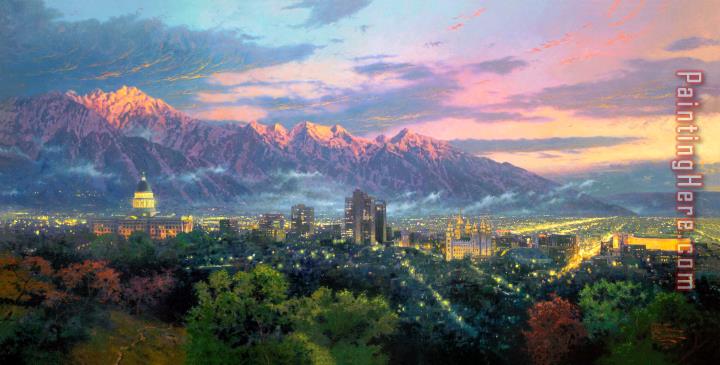 Thomas Kinkade Salt Lake City of Lights
